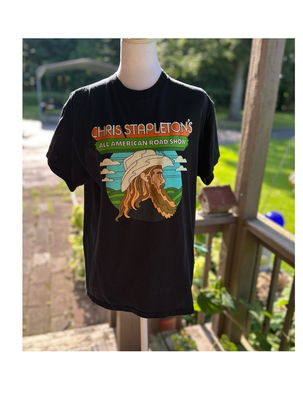 Chris Stapleton All American Road Show 2022  Black Graphic Concert Tee Size M